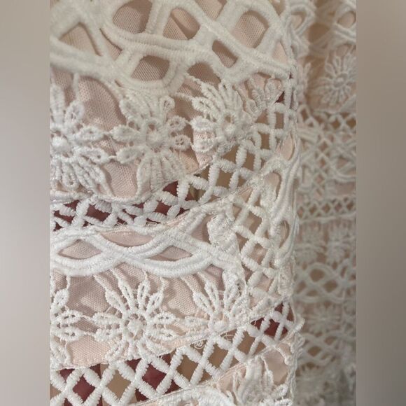 Net White Lace Cutout Dress - Picture 7 of 15